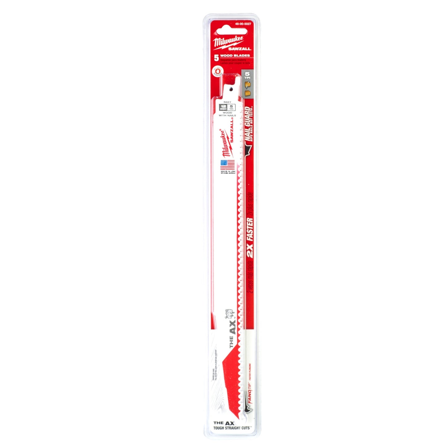 Milwaukee Lames de scie Heavy Duty AX™ - Lot de 5 - 300 mm