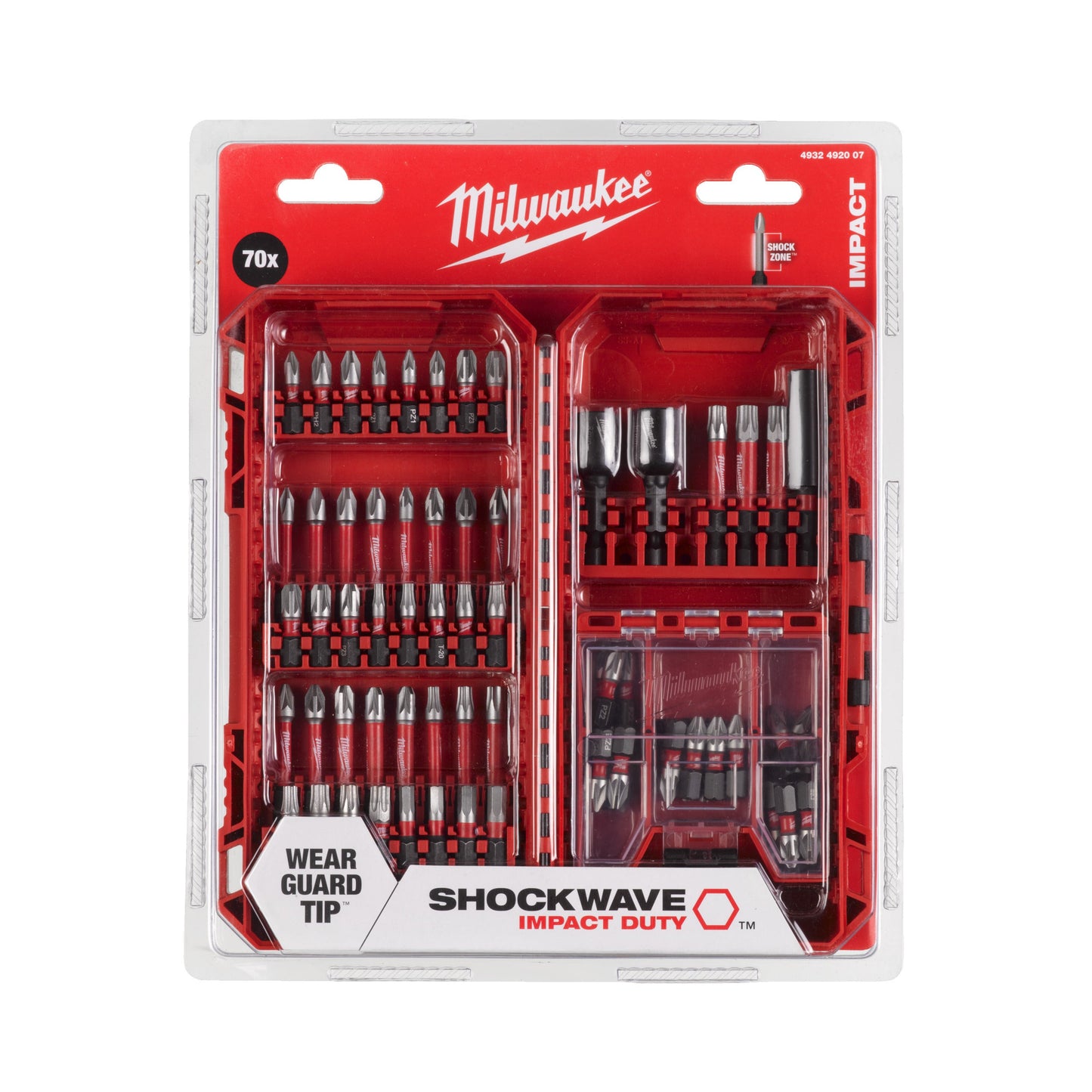 Milwaukee SHOCKWAVE Impact Duty - Coffret d'embouts, 70 pièces