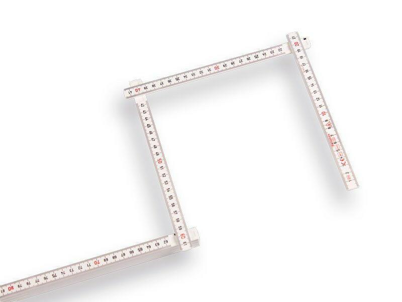 Hultafors Mètre pliant 2 m en fibre de verre – blanc