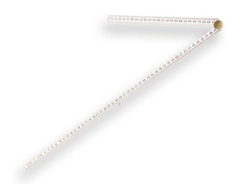 Hultafors Mètre pliant en fibre de verre blanc - 1 m