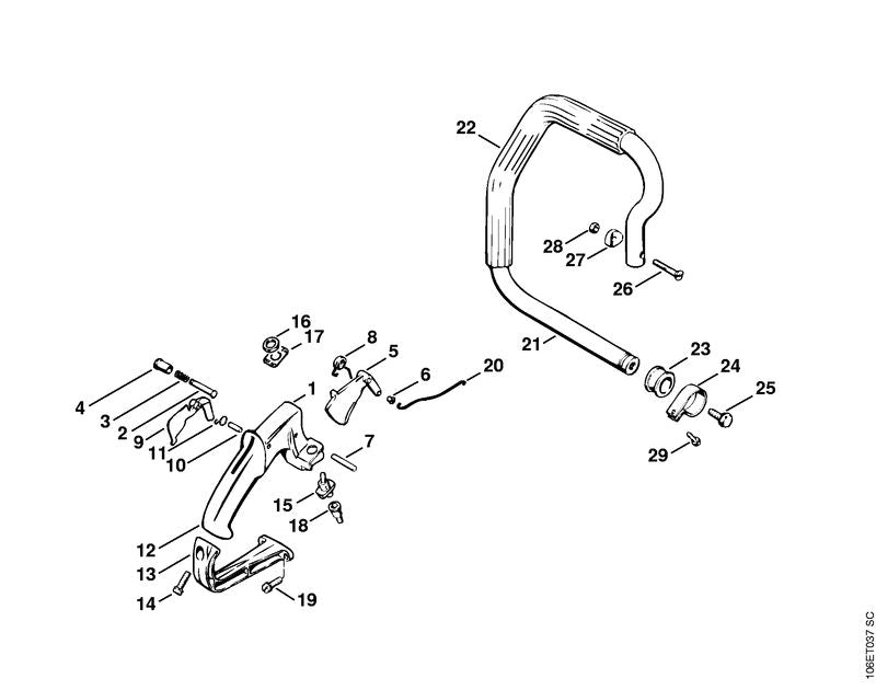 STIHL 11067901501 - Handlebar with hose