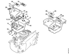 STIHL 11069671501 - Model plate 070 AV