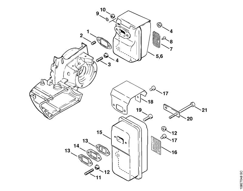 STIHL 11081400602 - Muffler