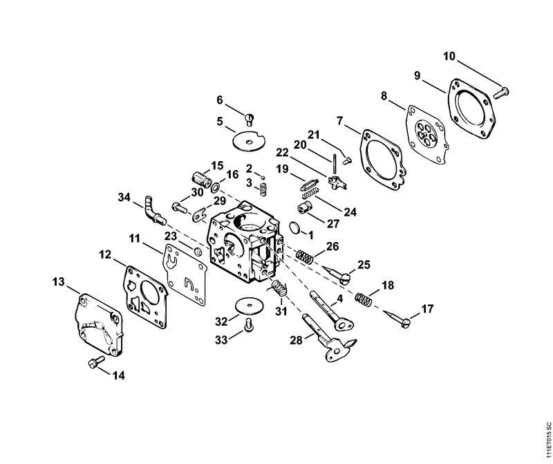 STIHL 11150071060 - Set of carburetor parts