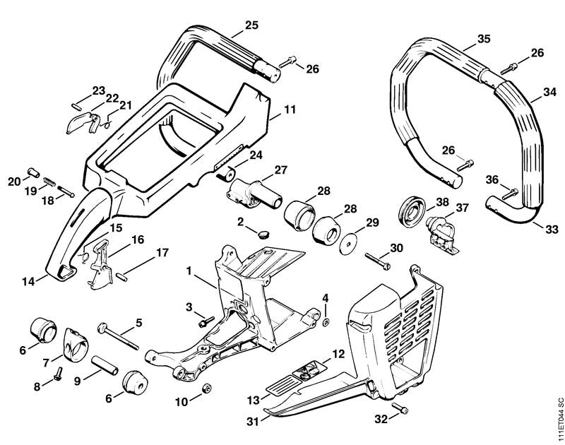 STIHL 00009981000 - Torsion spring