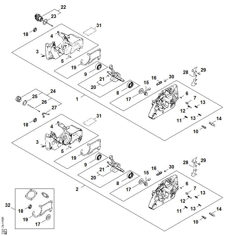 STIHL 11210300405 - Crankshaft
