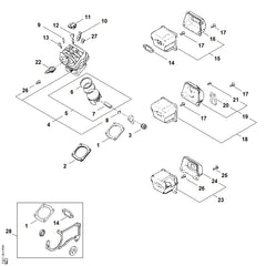 STIHL 11211450802 - Exhaust casing