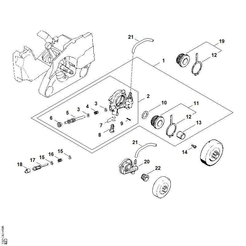 STIHL 11216403202 - Oil pump 65 (0.65mm stroke)