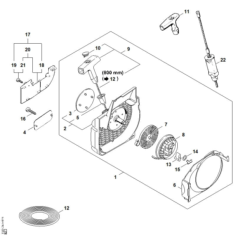 STIHL 11239671515 - Model plate MS 250 C