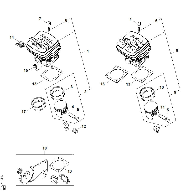 STIHL 11180343001 - Piston ring Ø 46x1.5 mm