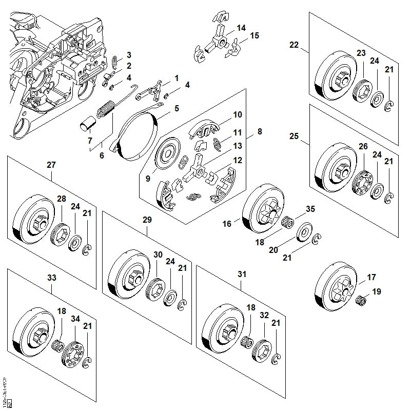 STIHL Pignon à anneau 3/8" 7 dents (OEM 0000-642-1231)