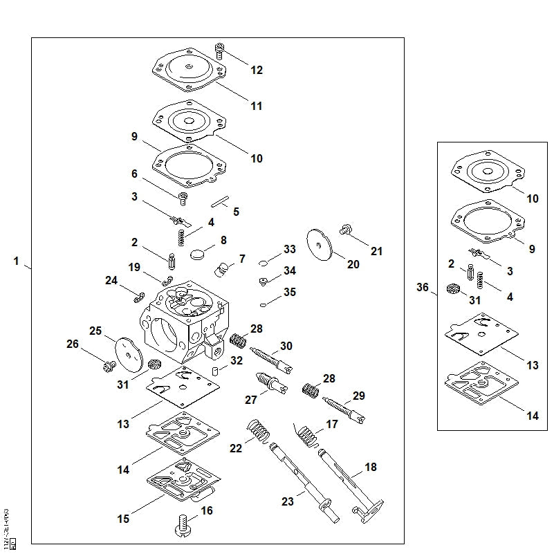 STIHL 11270071060 - Set of carburetor parts