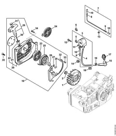 STIHL 11299671503 - Model plate MS 200 T