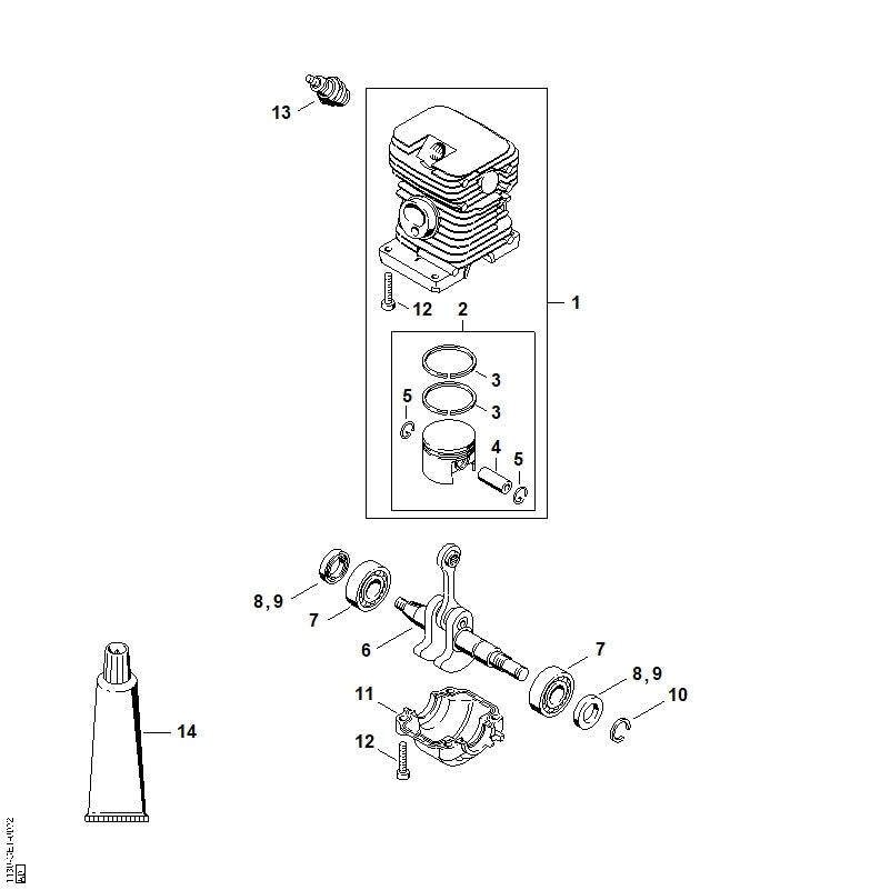 STIHL 11300302000 - Piston Ø 37 mm