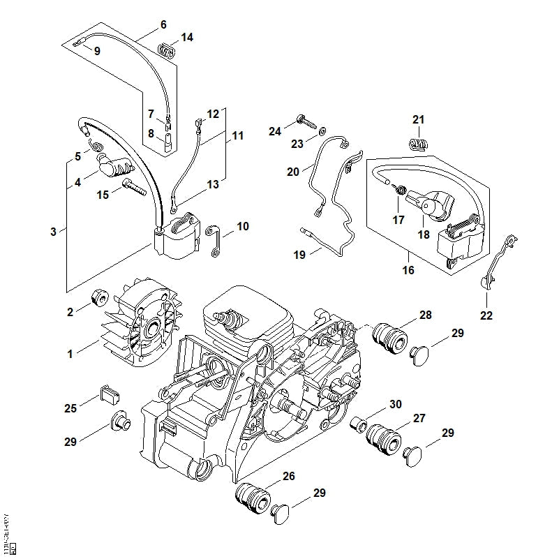 STIHL 11304051001 - Spark plug boot