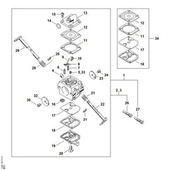 STIHL 11301207101 - Throttle shaft with lever
