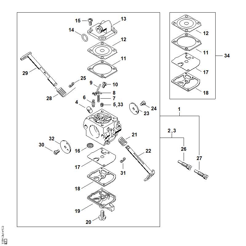 STIHL 11301214700 - Metering diaphragm