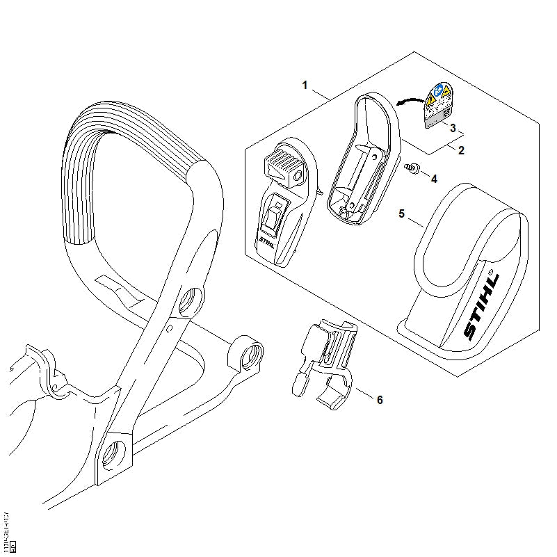 STIHL 00004309900 - Handle molding, bottom