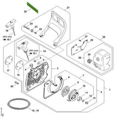 STIHL 11359671500 - Model plate MS 361