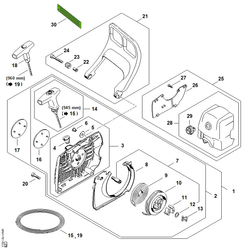 STIHL 11359671501 - Model plate MS 361 C