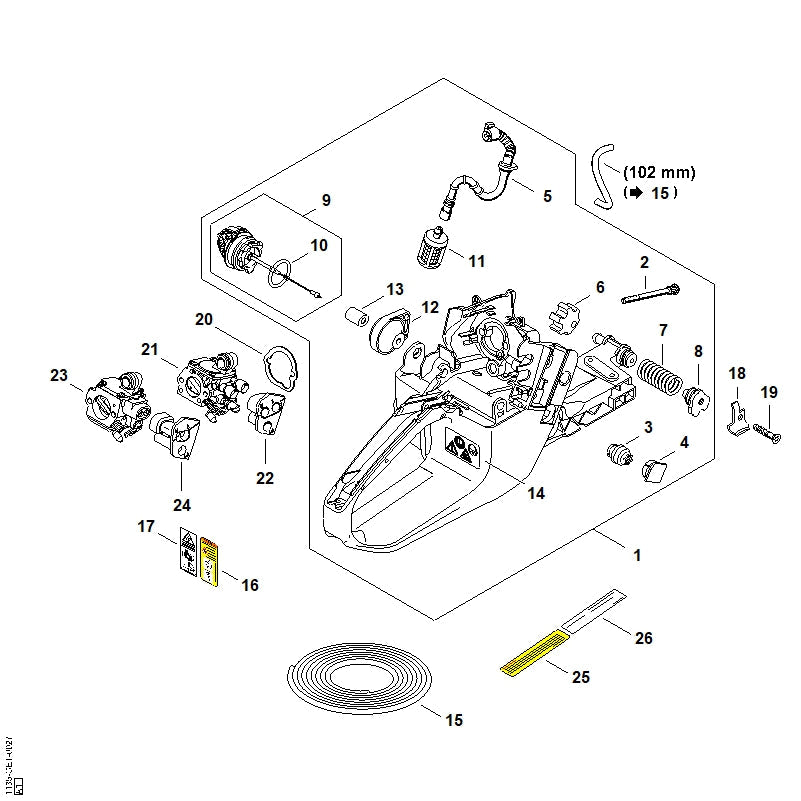 STIHL 11353500824 - Tank housing