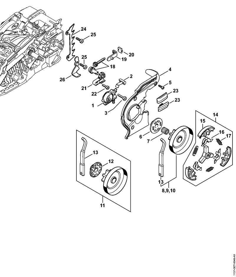 STIHL Pignon de chaîne 3/8"P 6 dents (OEM 1137-640-2005)