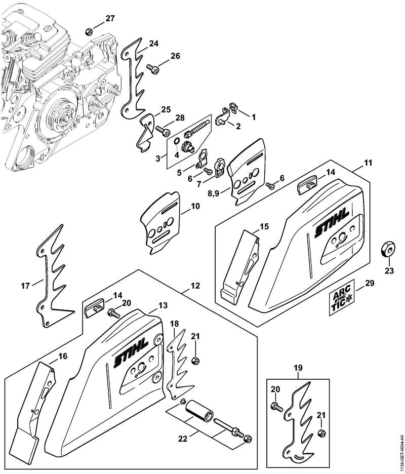 STIHL 11386641000 - Inner side plate