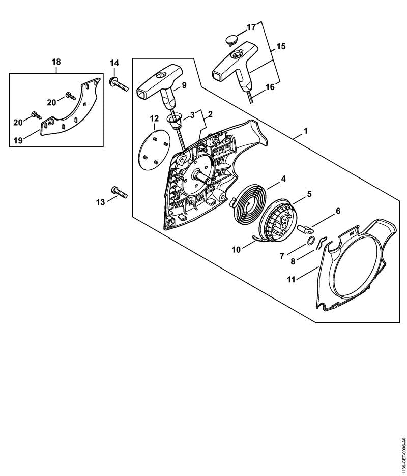 STIHL 11390801802 - Fan housing