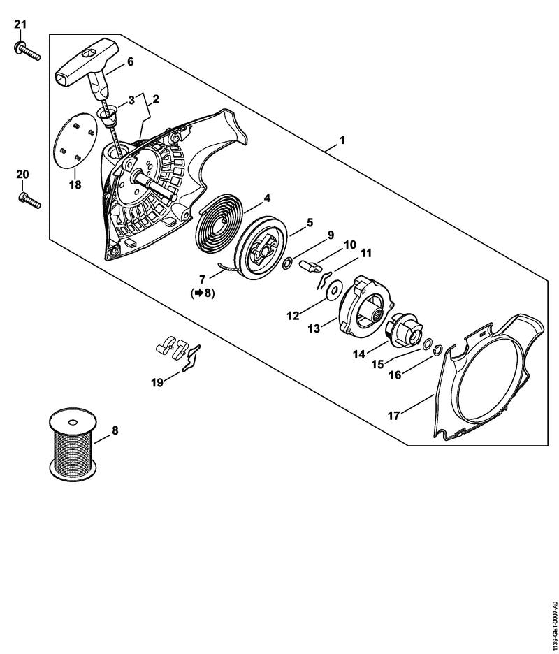 STIHL 11399671504 - Model plate MS 211 C