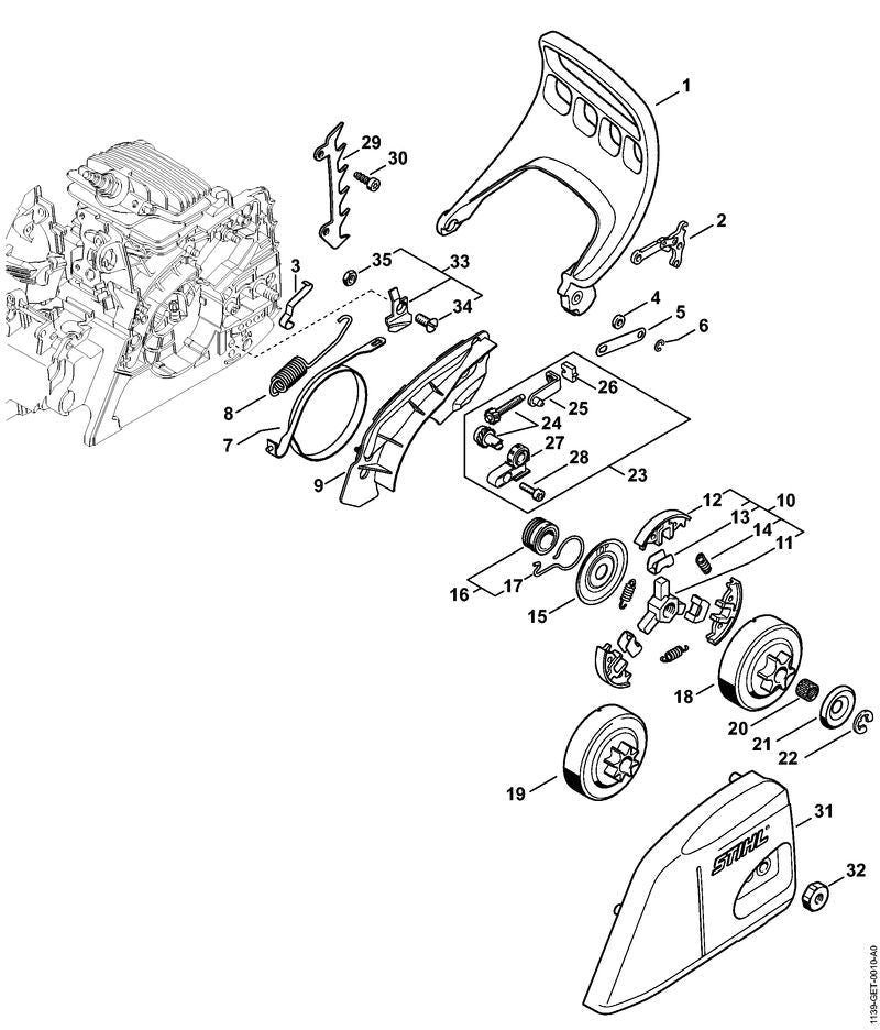 STIHL 11396401700 - Chain sprocket cover