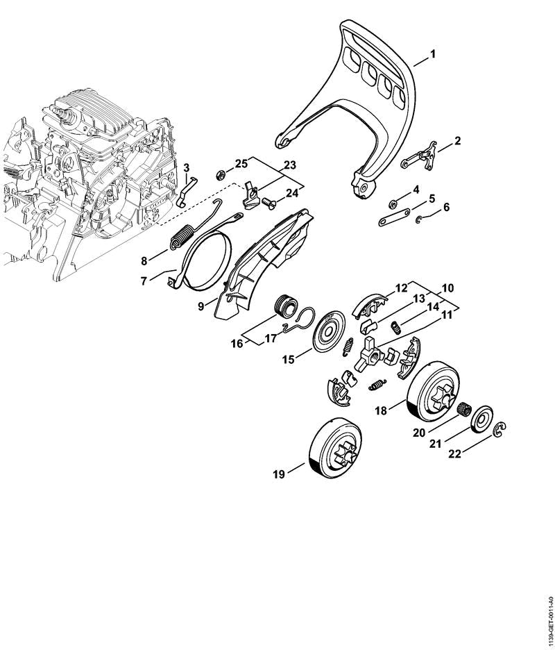 STIHL 11391602000 - Clutch