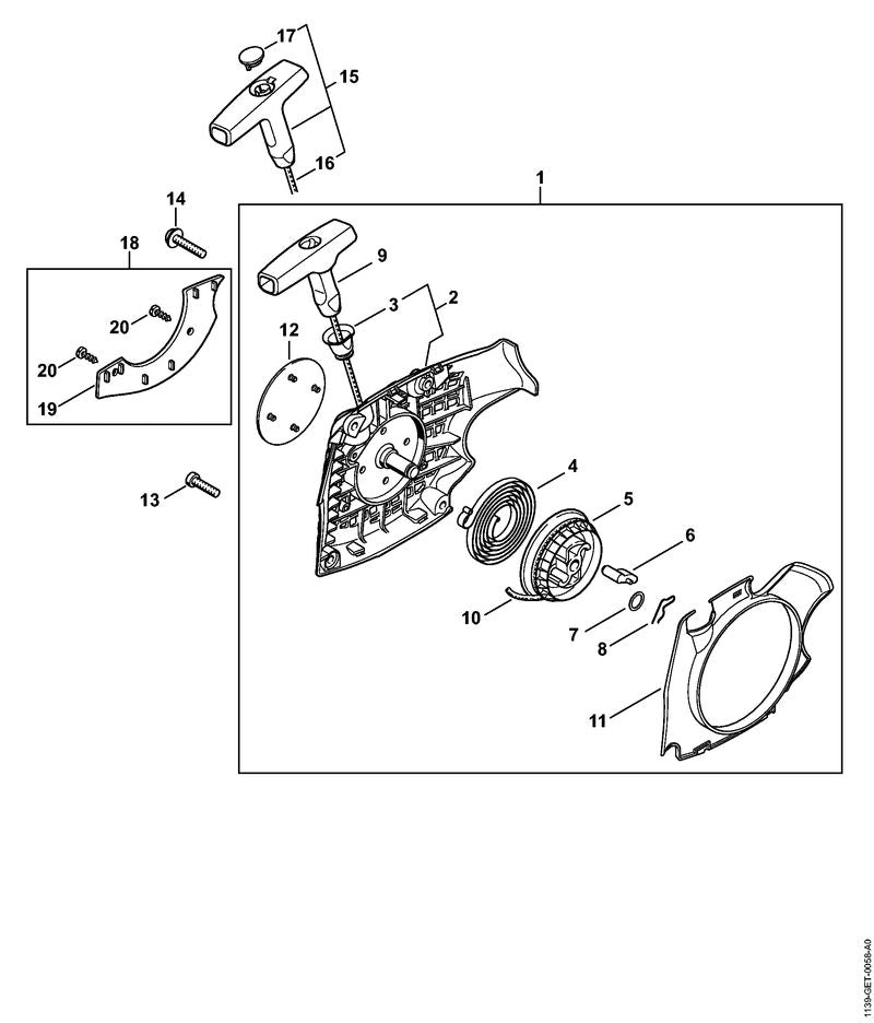 STIHL 11399671500 - Model plate MS 171