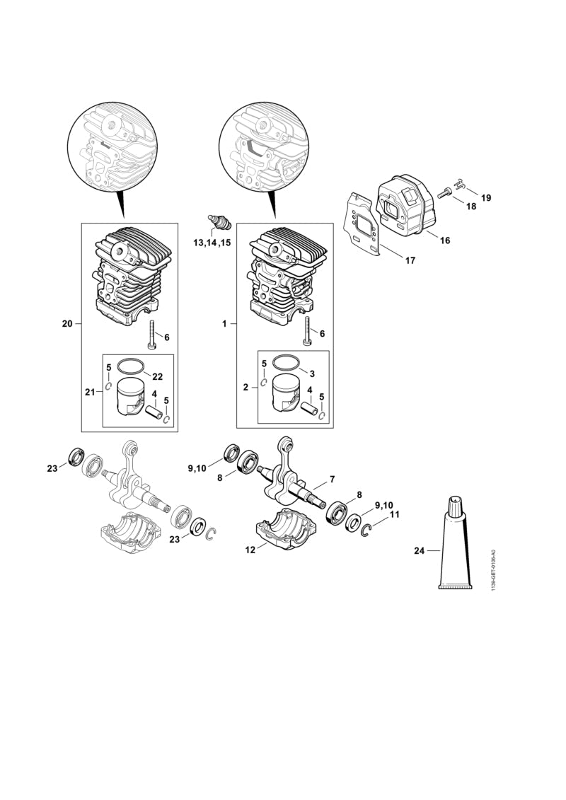 STIHL 11390302007 - Piston Ø 40 mm