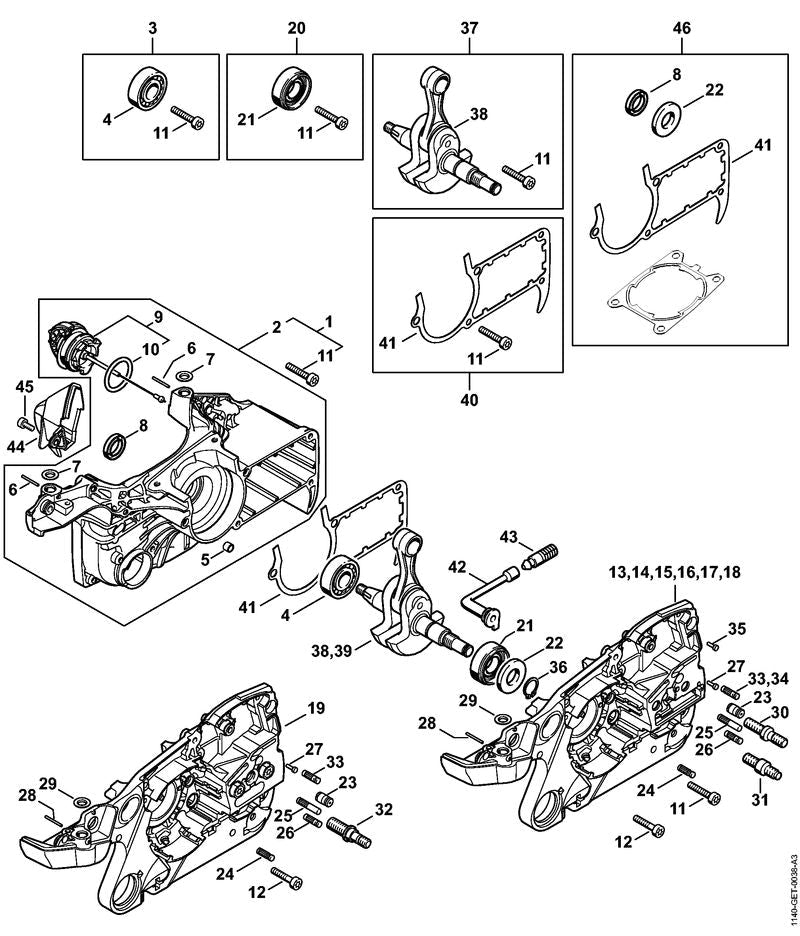 STIHL 11400071011 - Gasket kit