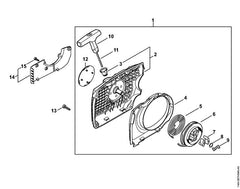 STIHL 11400801805 - Fan housing