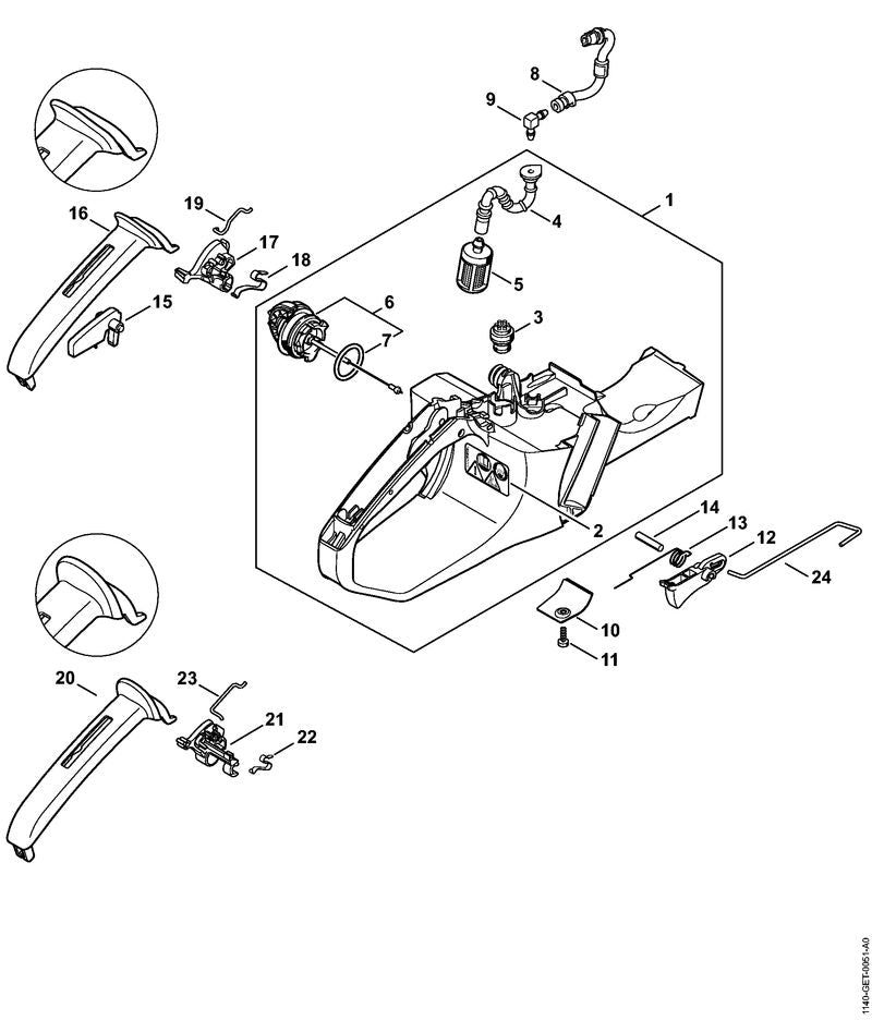 STIHL 11401820901 - Switch shaft