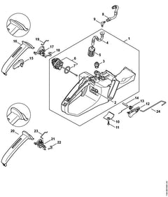 STIHL 11407910601 - Handle molding