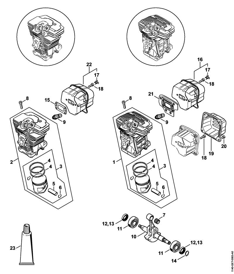 STIHL 11401400656 - Muffler