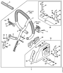 STIHL 11407903700 - Wrap around handlebar with hose