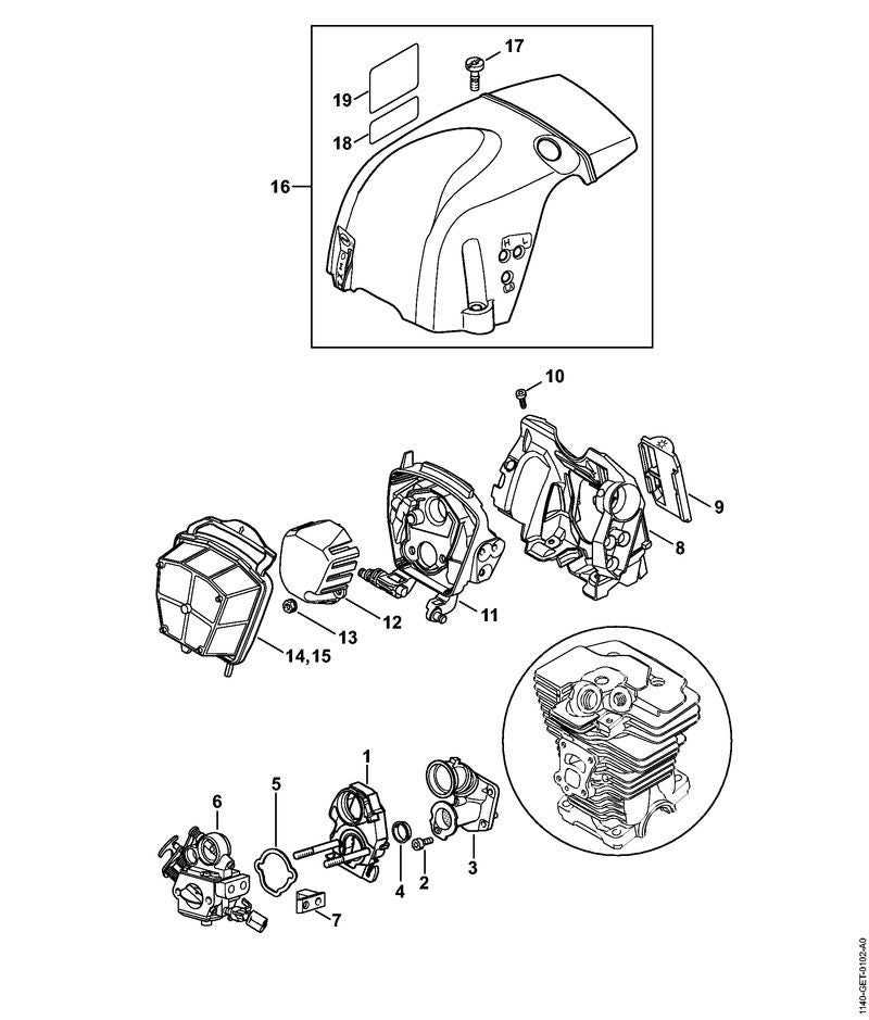 STIHL 11401200601 - Carburetor WTE-9A