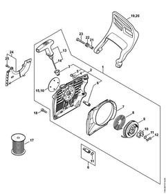 STIHL 11409671503 - Model plate MS 362 C