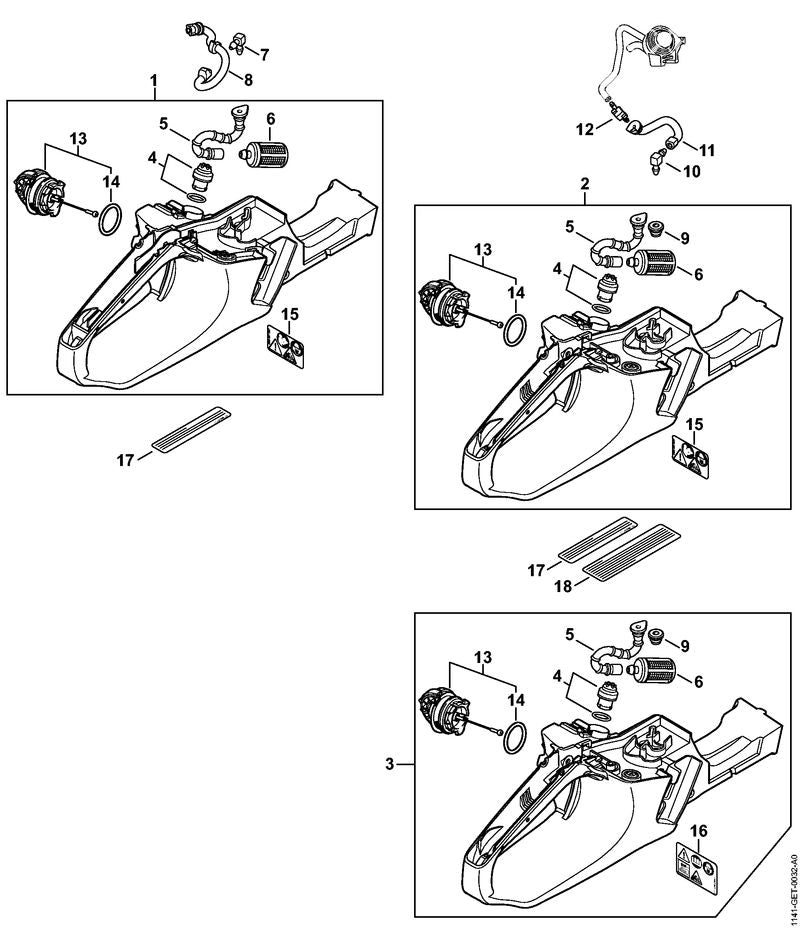 STIHL 11413500843 - Tank housing