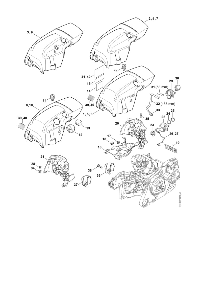 STIHL 11417013300 - Cable clamp