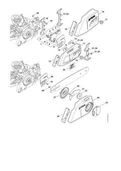 STIHL 11406401704 - Chain sprocket cover
