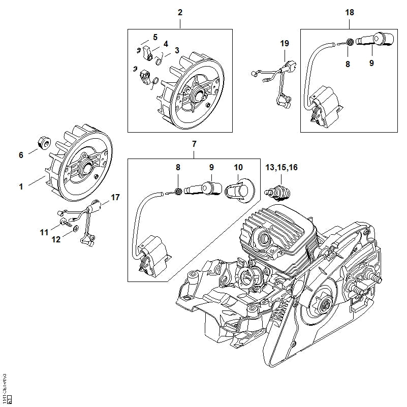 STIHL 11414001303 - Ignition module