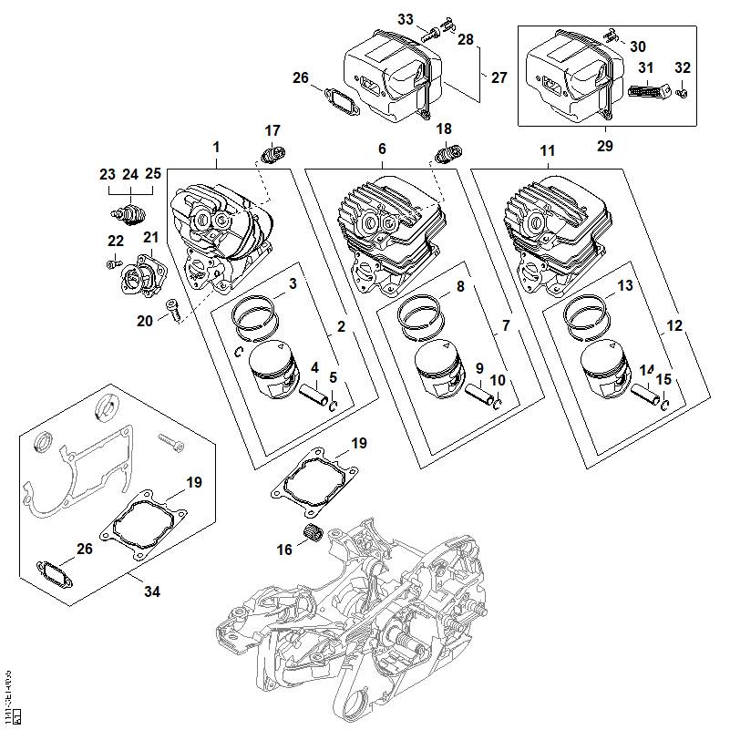 STIHL 11410302031 - Piston Ø 44,7 mm
