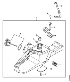 STIHL 11423500825 - Tank housing