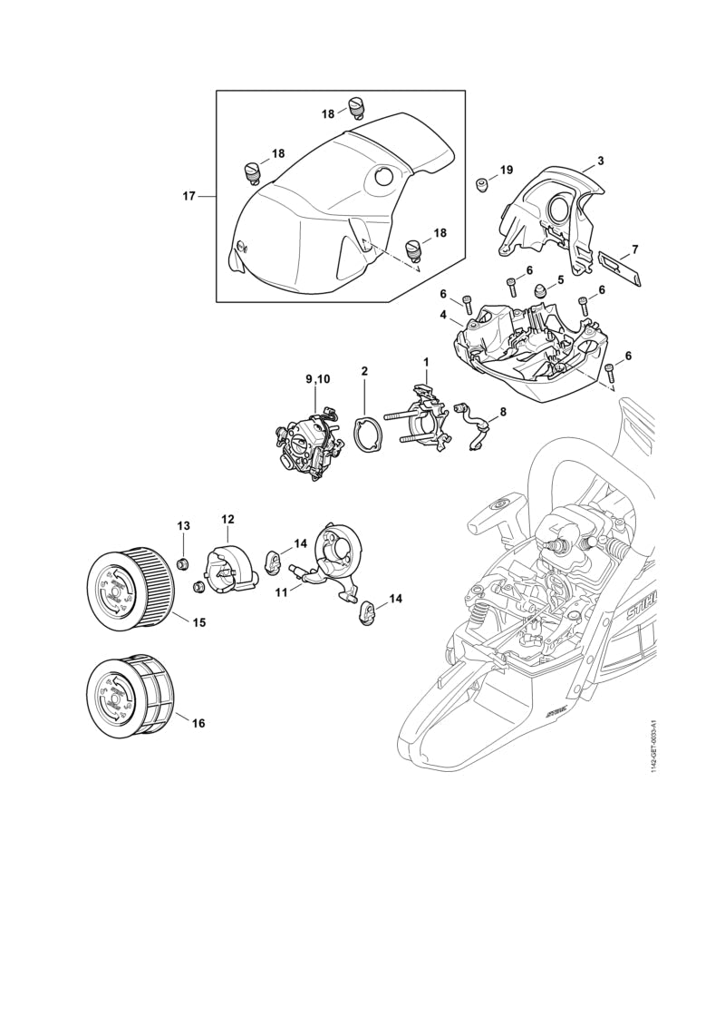 STIHL 11420800901 - Air guide shroud