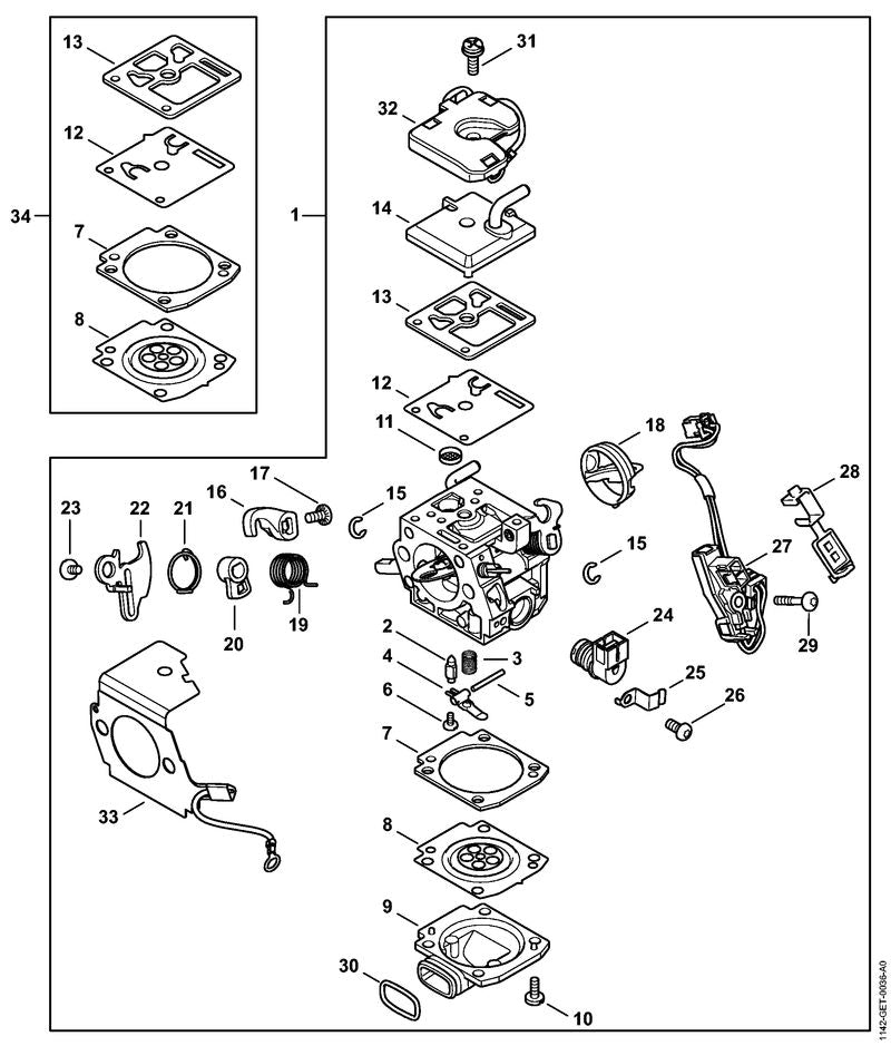 STIHL 11424345120 - Heating element