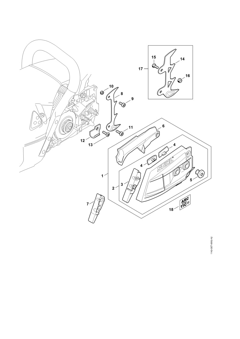 STIHL 11426401706 - Chain sprocket cover